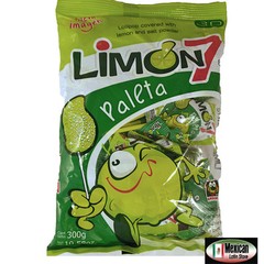 Paleta (Lollipop) Limon 7 salt and limon powder mexican candy 10oz-30pcs bag