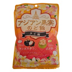 Senjaku Asian Fruit Throat Hard Candy Mangosteen and Pomelo Flavor – Pack of 3