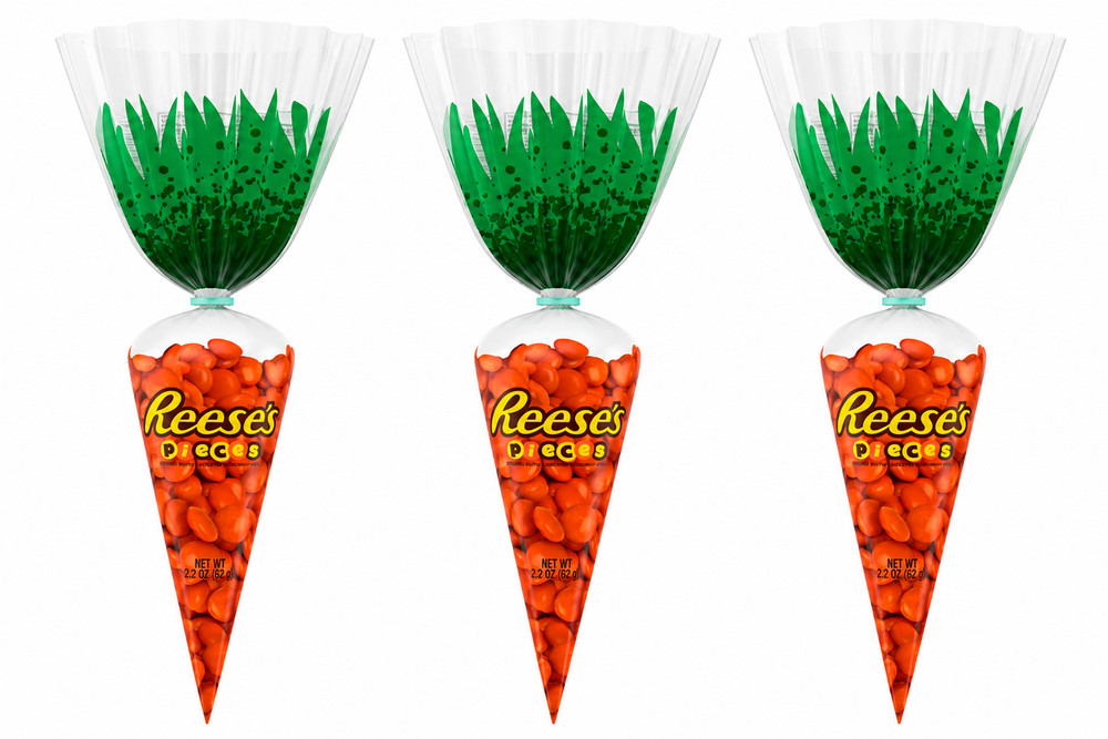 3PackReese’s Pieces Carrot-Shaped Chocolate Candy 2.2oz exp 08/26