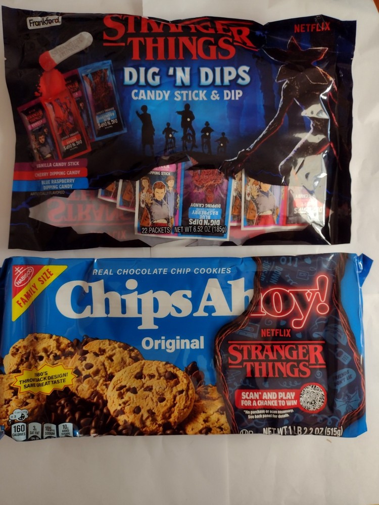 Stranger Things Big Family Size CHIPS AHOY Cookies & Bag Of Candy Ltd. Edition
