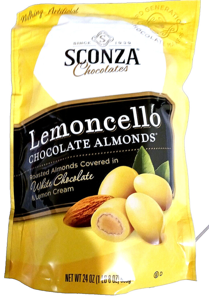 Sconza Lemoncello Chocolate Almonds White Chocolate/Lemon Cream🍋24oz EXP02/2026