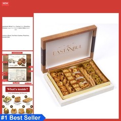 Baklava Assorted 1.1lb Pistachio Cashew Almond Gift Box Flaky Phyllo Pastry