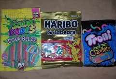 Sour Dudes Sour Belts Haribos Gold Bears Trolli Sour Crawlers PACK OF 3 VARIETY!