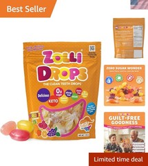 Zolli Drops Sugar-Free Candy – Dentist-Approved Lollipops in Natural Fruit Fl…