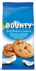 2 BOUNTY Soft Coconut Cookies with Chocolate Bits 180g 6.3oz