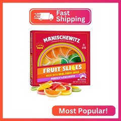 Manischewitz Holiday Candied Fruit Slices in a Gift Box, 8oz, Made with Real Fru
