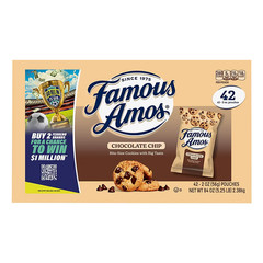 Famous Amos 2oz Chocolate Chip Cookies Box of 42 Pieces