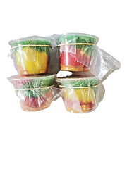10-Vasito agridulce c/Saladito (Cup with sour powder w/Plum ball)Mexican candy