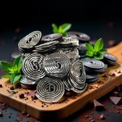 GMO-Free Italian Black Licorice Wheels – 1 lb Bulk Candy, No Artificial Flavors