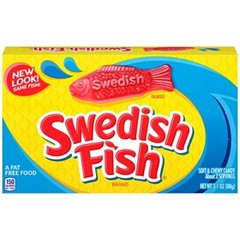 SWEDISH FISH Soft & Chewy Candy, 3.1 oz Box (1-Box)