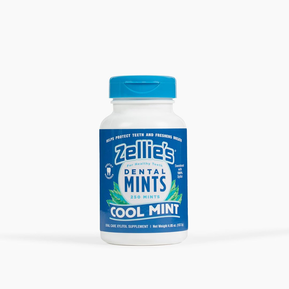 Zellie’s | 100% Xylitol Sugar Free Cool Mint Breath Mints | Non-GMO, Low-Calorie