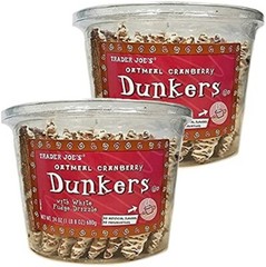 2 x Trader Joe’s Oatmeal Cranberry Dunkers with White Fudge Drizzle 24 oz Each
