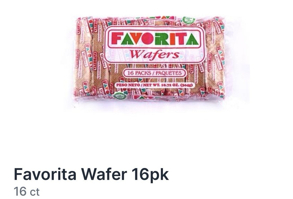 Favorita Wafers Galletas Favorita from Puerto Rico 2 packs (16 units per pack)