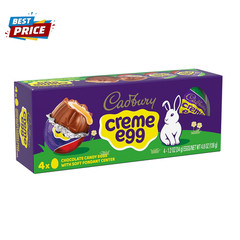 CREME EGG Chocolate with Fondant, Easter Candy Eggs, 1.2 Oz (4 Count)