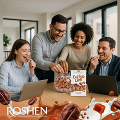 Roshen Coffeelike Caramel Candy, Coffee-Milky Filled, 2.2 lb (1kg) Bulk…