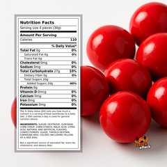 RED GUMBALLS CHERRY FLAVORED 1in ~ fruity, chewy fun ~ 3/4LB – 12OZ ~ SHIPS FREE
