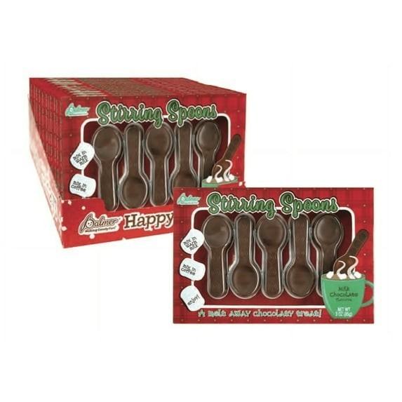 Palmer Milk Chocolate Stirring Spoons Full Case Of 18 Packs (5 Spoons To A Pack)