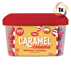 1x Tub Goetze’s Caramel Creams Original Caramel Candy | 100 Per Tub | 2.5lbs
