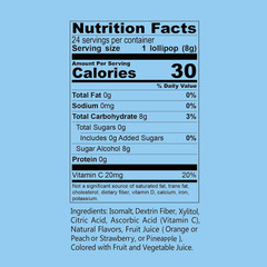 Sugar Free Lollipops with Vitamin C, Xylitol Hard Candy Assorted Fruit Flavors