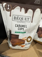 Bequet Caramel Cups 17.1 oz Milk Chocolate Celtic Sea Salt XL 1/2026 rare