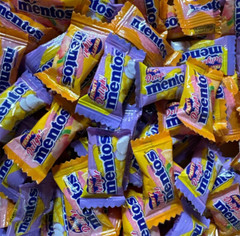 MENTOS Fruity Delight Chewy Candy, Peach Orange, Mango Taro, Fun Size (2 Pounds)