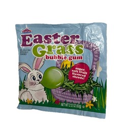 NEW Easter Grass Bubble Gum! Naturally&Artificially Flavored—Soft, Fruity Gum