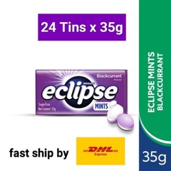 Wrigley’s Eclipse Blackcurrant Sugarfree Candy Tin (24Tins x 24’s) – DHL EXPRESS