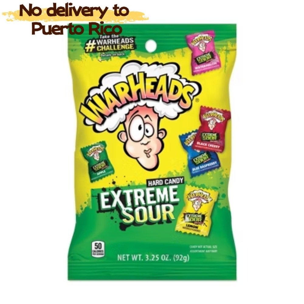 Get there quickly-Warheads Extreme Sour Hard Candy – 3.25oz