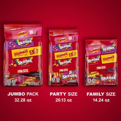 Skittles & Starburst Fun Size Chewy Candy Variety Bag, Party Size – 20.13 oz Bul