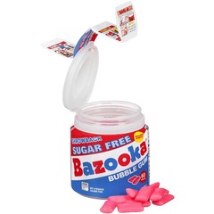 Bazooka Sugar Free Bubble Gum 60 Count to Go Cup Pack of 6 Pink Chewing Gum