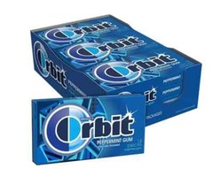 Wrigleys ORBIT Wintermint Sugar free Chewing Gum, 14 Pieces (Pack of 12)