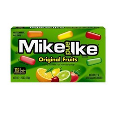 Mike and Ike Candy, Original 4.25 oz (Pack of 12), Assorted,Lime,Orange