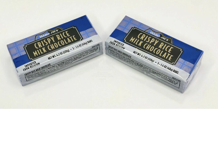 6 TRADER JOE’S CRISPY RICE MILK CHOCOLATE Each 1.4 oz – KOSHER –