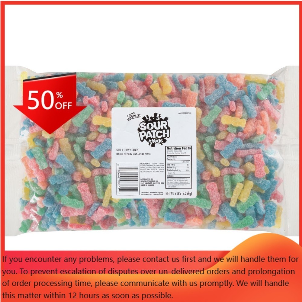 SOUR PATCH KIDS Soft & Chewy Gummy Bulk Candy – 5lb