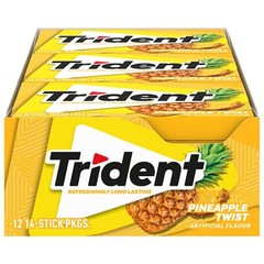 Trident Sugar Free Gum, Pineapple , 12/PK