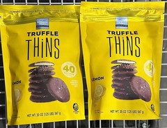 2 Pack EDWAR LEMON TRUFFLES THINS Gourmet DARK CHOCOLATE 20 OZ