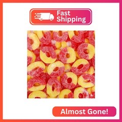 Smarty Stop Gummy Ring Candy – Chewy Fruit-Flavored Edible Gummies (Peach, 2 Pou