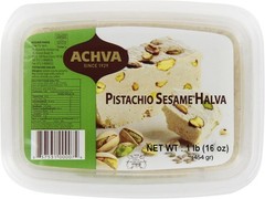 454g Achva Sesame Halva with Pistachio (Kosher Parve) – Product of Israel