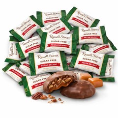 Russell Stover Sugar-Free Pecan Delight, Chewy Caramel Chocolate Candy (1 Pound)