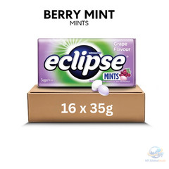 Bundle of 16 Pack Eclipse Sugarfree Mints Assorted Candy Tins Fresh Breath 35g