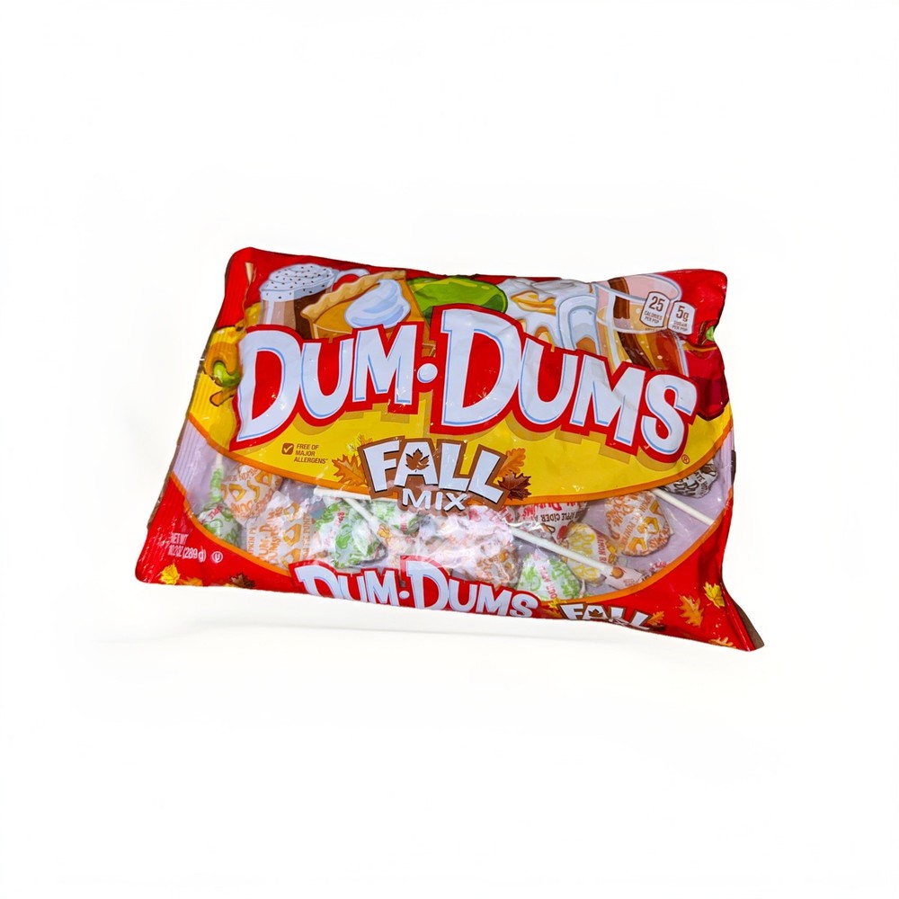 Dum-Dums Fall Mix Lollipops 10.2 oz/44 Pops 6 Flavors Caramel Apple,Pumpkin Pie+