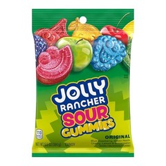 JOLLY RANCHER Sour Gummies Assorted Fruit Flavored Candy 6.5 oz (Pack of 1)