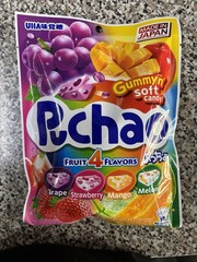 UHA Mikakuto Japan Puchao Chewy Candy 3.53 Oz Bags (Fruit 4 Flavors)