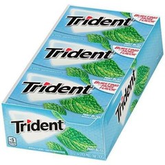 Trident Mint Bliss Sugar Free Gum, 12 Packs of 14 Pieces (168 Pieces)