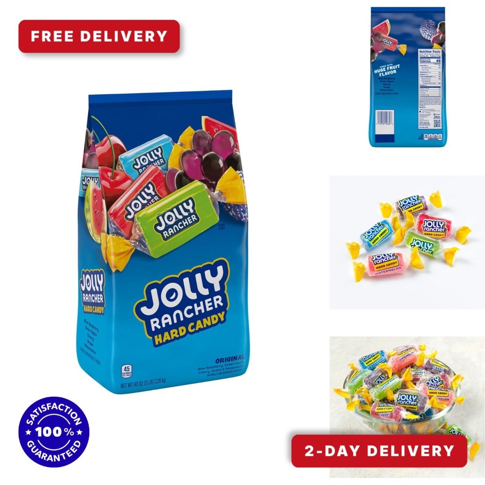 Jolly Rancher Assorted Fruit Flavored Hard Candy 5 lb Bulk