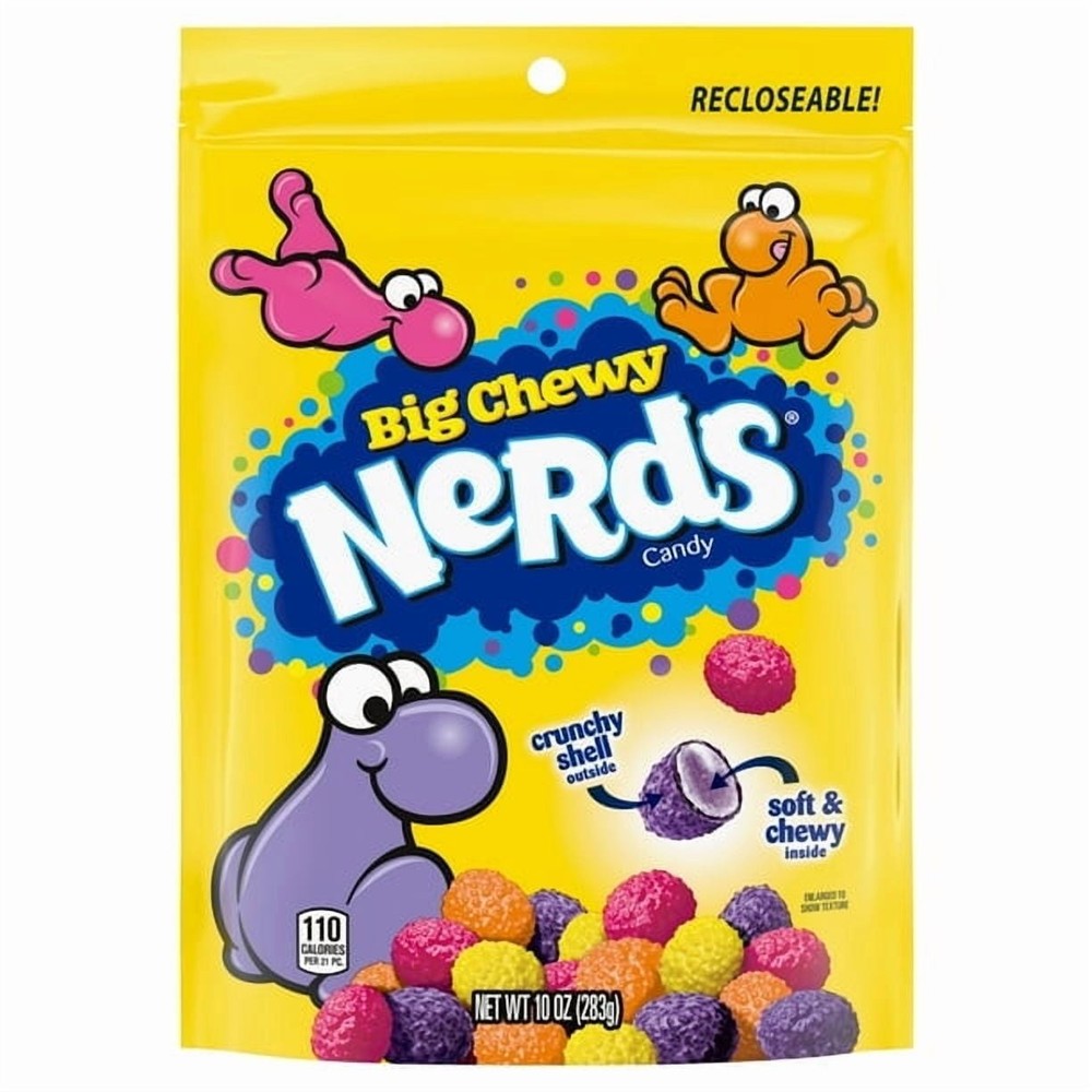 Nerds Big Chewy Mixed Fruit-Flavored Candy, 10 oz, Bag – Pack of 3