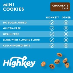 HighKey Keto Chocolate Chip Mini Cookies – 2.25 Ounce (Pack of 3), brown