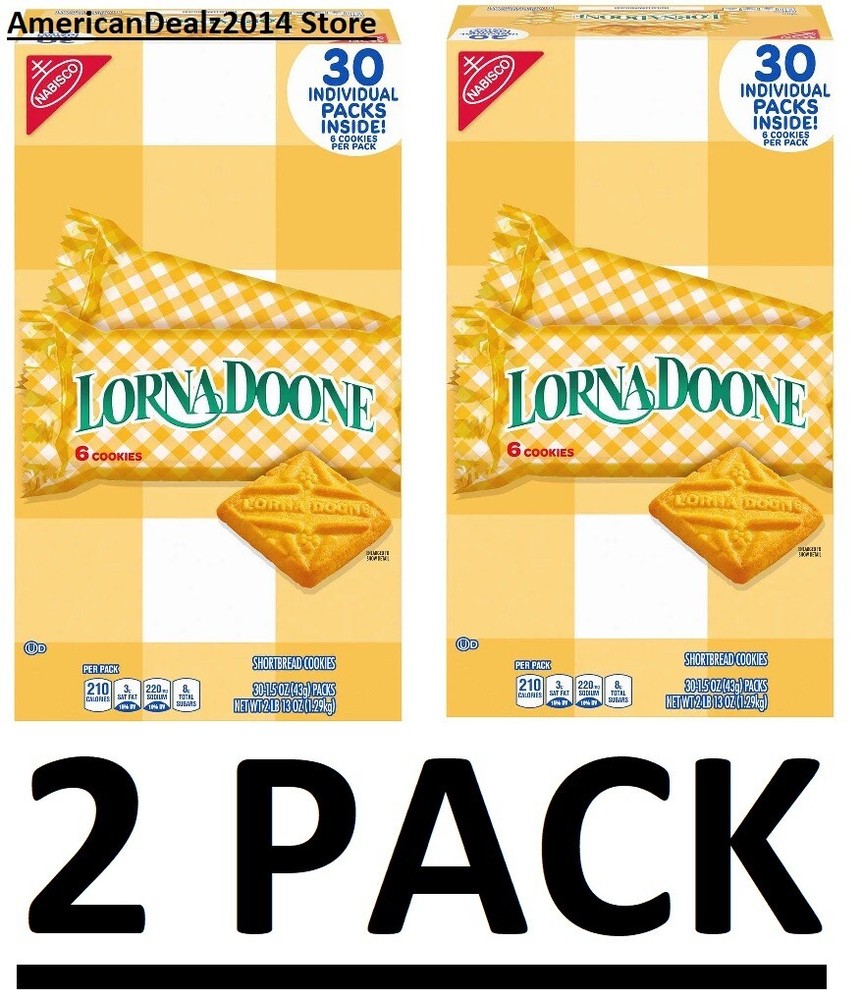 2 PACK – Lorna Doone Shortbread Cookies (6 per pk., 30 pk.) 45 oz Each Pack