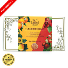 Turkish Delight Candy Fruit Flavored Vegan Traditional Turkish Dessert 17 Oz
