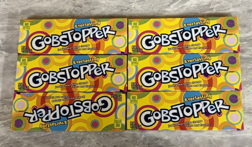 6x Packs Gobstopper Everlasting Jawbreakers Assorted Flavor Hard Candy | 1.77oz